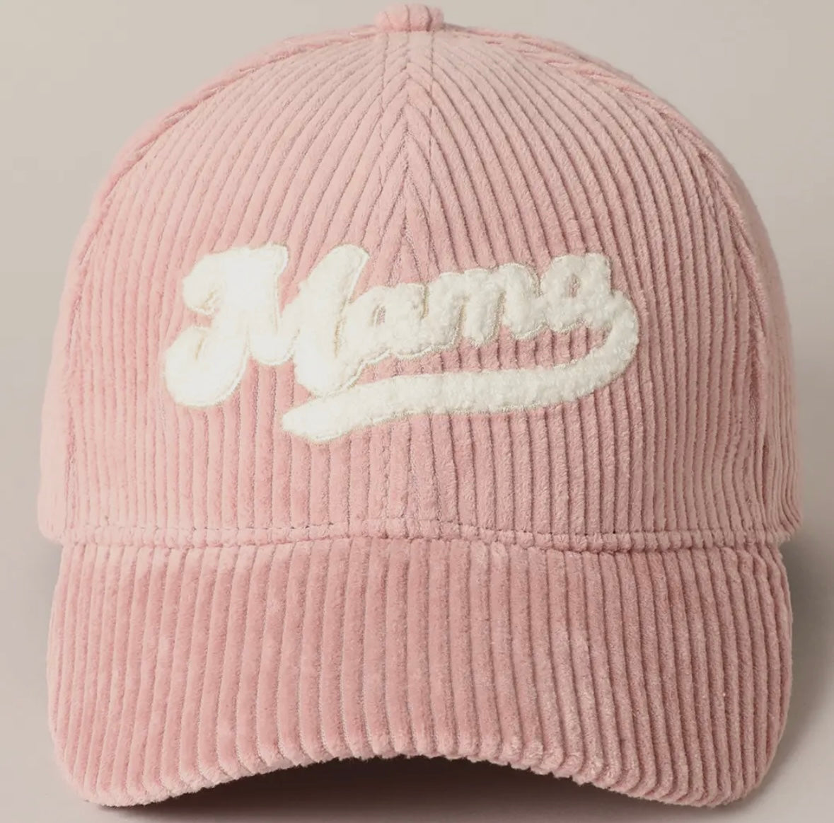 Mama Embroidered Corduroy Cap