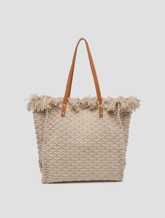 Madison Handwoven Fringe Tote