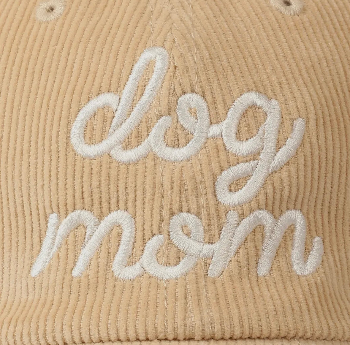 Dog Mom Corduroy Baseball Cap