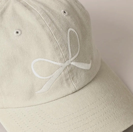 Bow Embroidered Baseball Cap