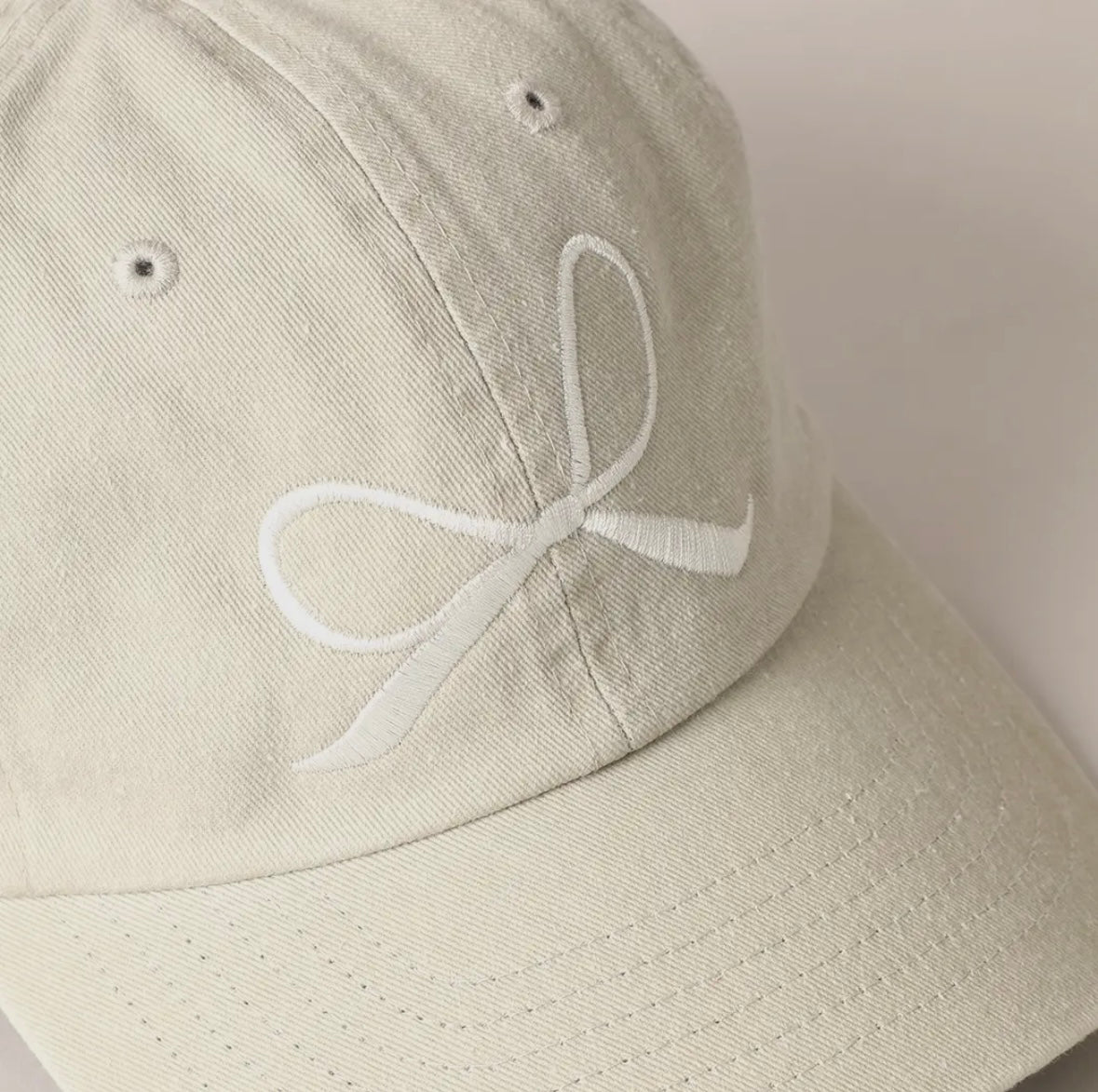Bow Embroidered Baseball Cap