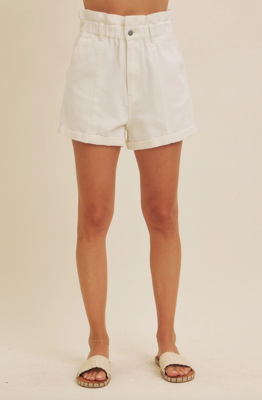 Timeless Relaxed Fit High Rise Denim Shorts